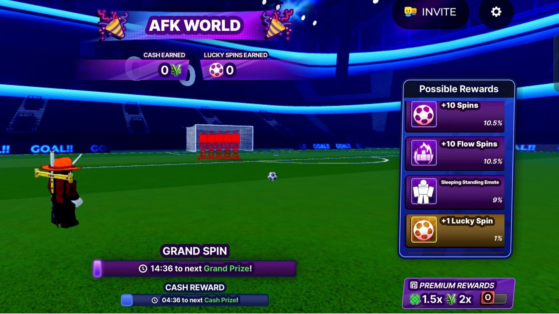 The AFK World in the game (Image via Roblox)